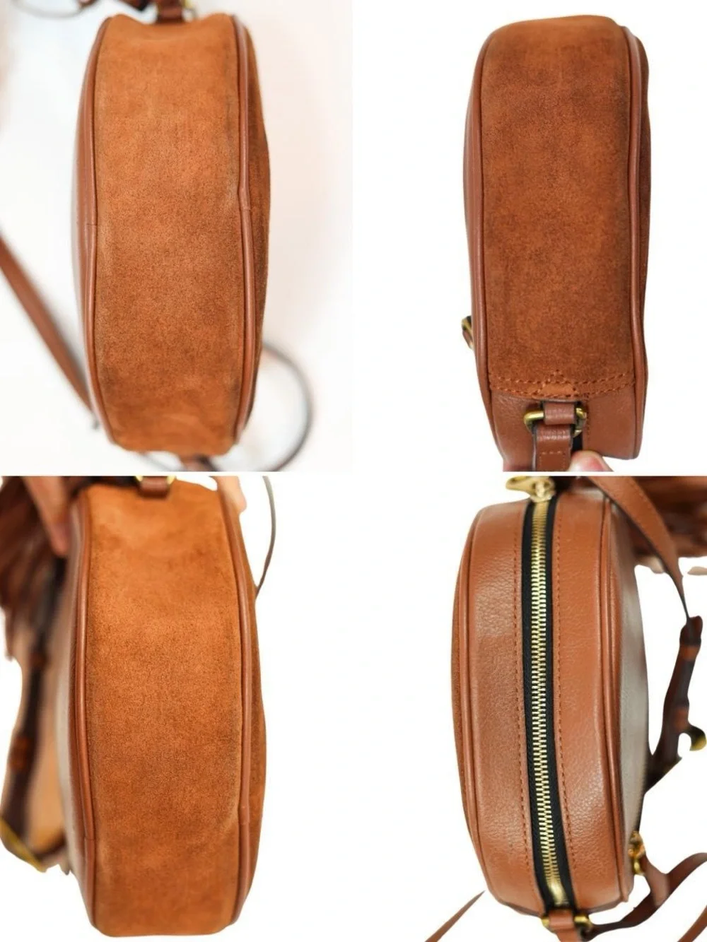 Oryany Kailee Suede Leather Canteen Crossbody Bag Brown Tassel Boho